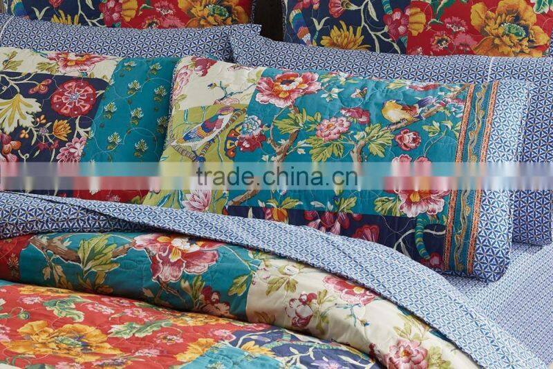 Evocative of traditional patchwork design Quilt Cover