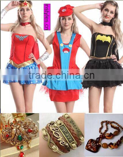 wholesaler 2014 instyles Long Chain Necklace Pendant fashion costume jewelry