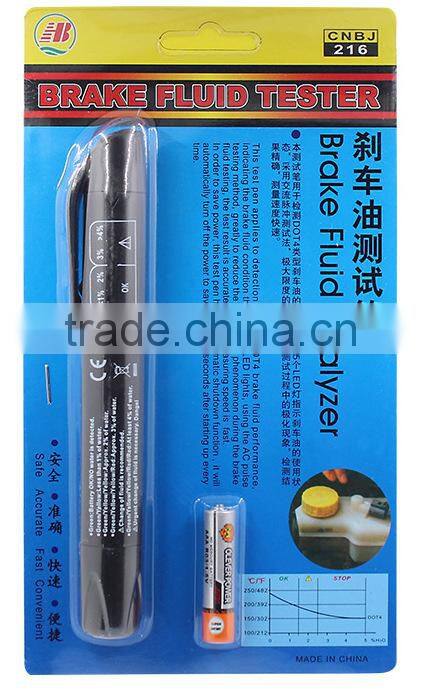Full Tracking 2016 New Brake Fluid Lipuid Tester 5 LED Car Vehicle Automotive Test Oil Pen For DOT3, DOT4, DOT5 Free shipping