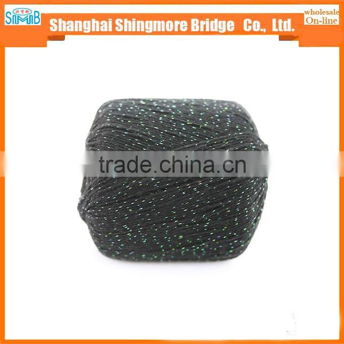 china knitting yarn supplier hot sales high standard yarn cotton polyester lurex with 50gram balls
