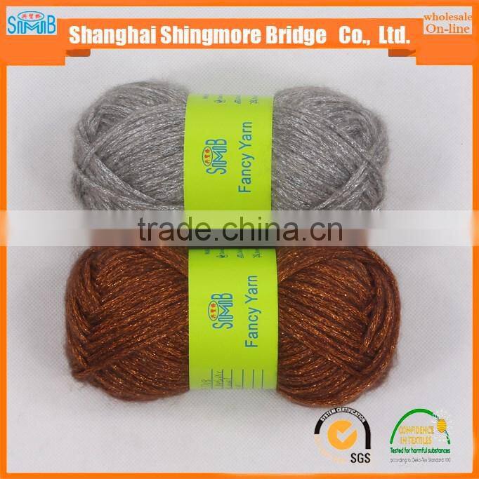 Alibaba China fancy knitting yarn supplier best selling metallic wool blended yarn, air yarn for hand knitting