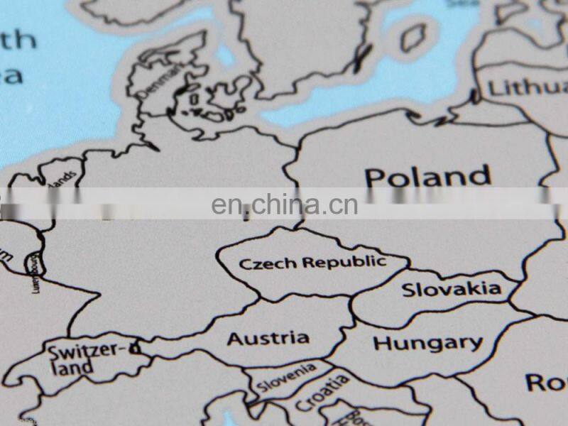 ScRATCH OFF ATLAS World Map Globe Countries Travel Log Poster Journal Accessory SG005