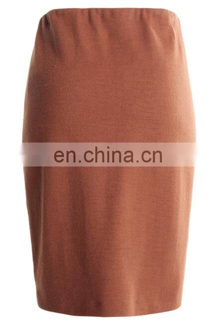 Latest beautiful winter european style woollen plain color skirts womens