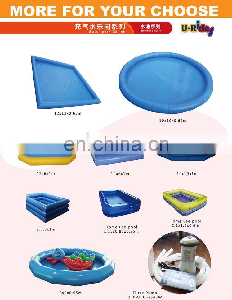 Factory price customized dark blue inflatable swimming water pool For indoor