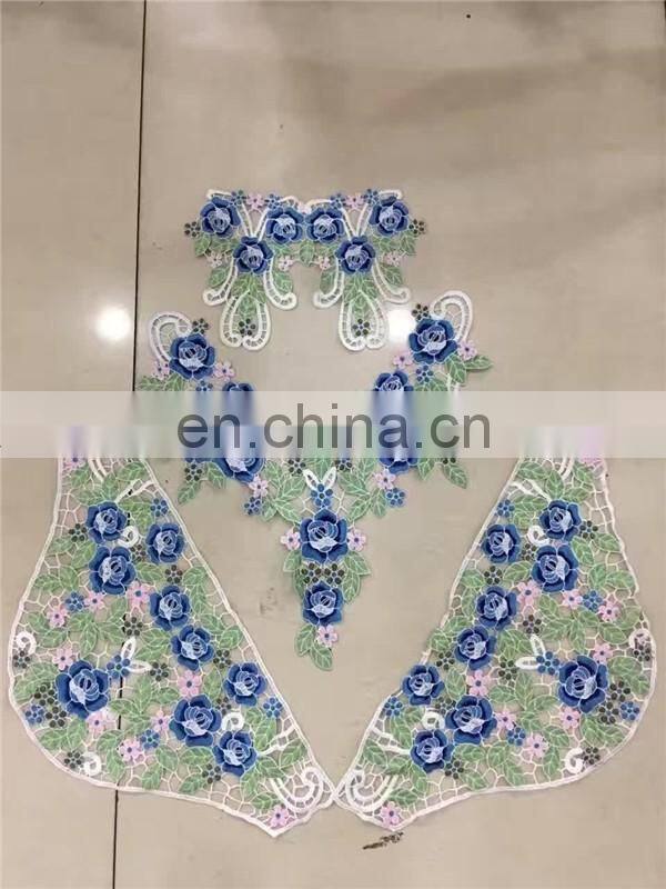 B-019 polyester collars simple lace neck designs embroidery embroidery applique