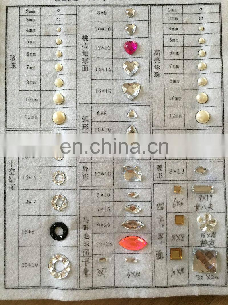 Jet Hematite acrylic hot fix stone