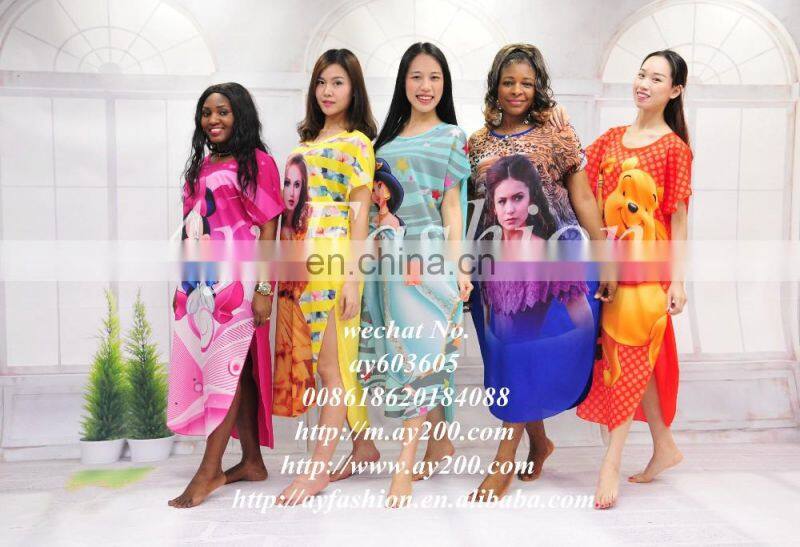 Factory Customized Women New Short Sleeve Casual One Piece Dress Chiffon Dresses