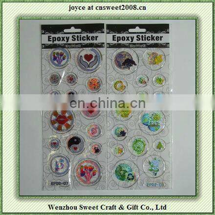 custom 3D clear epoxy stickers