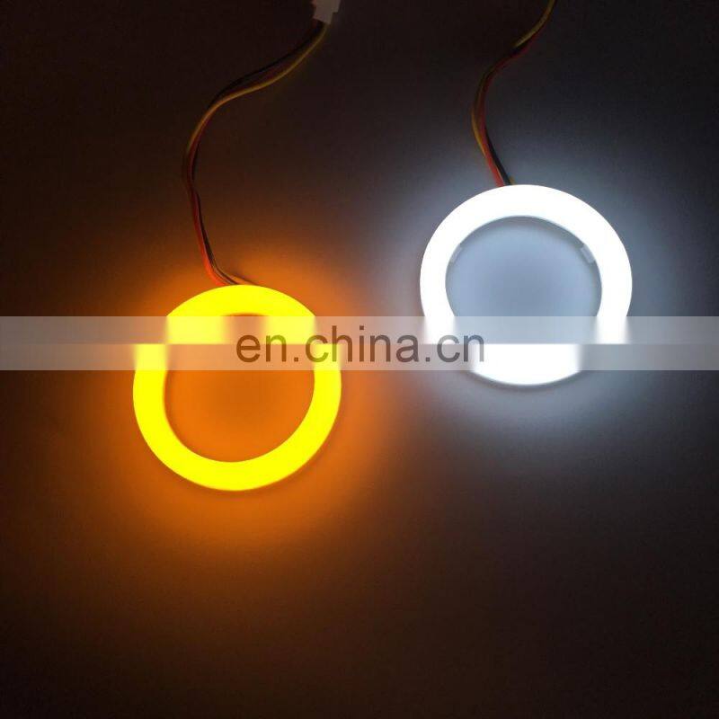 dual color cotton light LED halo ring angel eyes white amber