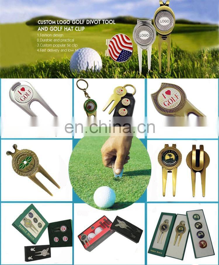Golf gifts set with golf divot tools, custom golf tees and ball marker