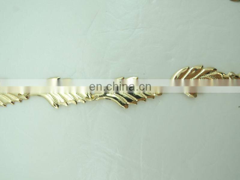 Newest Fashion Zinc Alloy Gold Leaf Hairband Elastic Headband