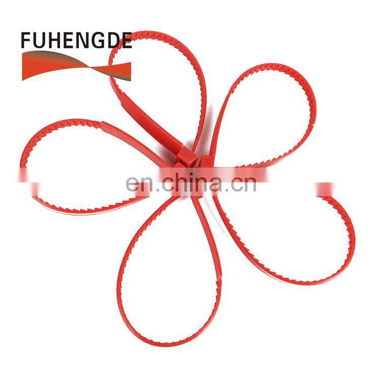 200 Pcs bag  UV resistant plastic flexible red nylon cable ties for wire arrangement