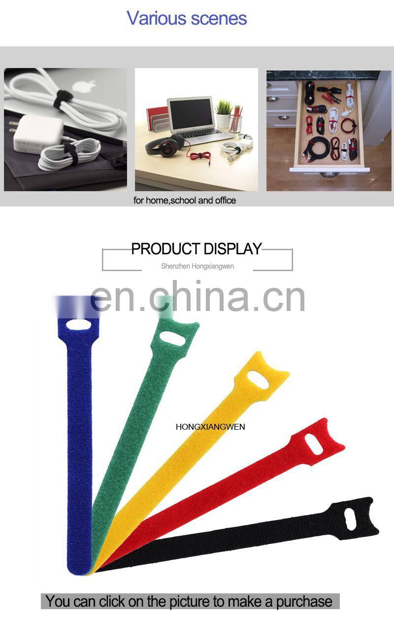 Strong thin magic releasable reusable cable tie