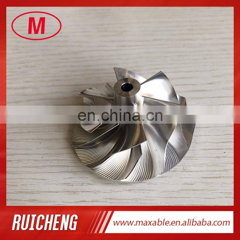 GT15-25 reverse 46.70/59.40mm 6+6 blades turbocharger milling/aluminum 2618/billet compressor wheel