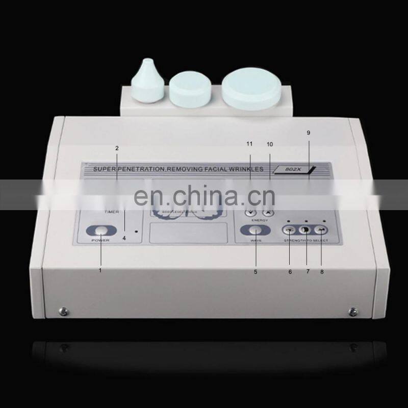 2019 Newest Portable 3 Heads Ultrasonic Facial Skin Care Massager Machine Beauty Equipment