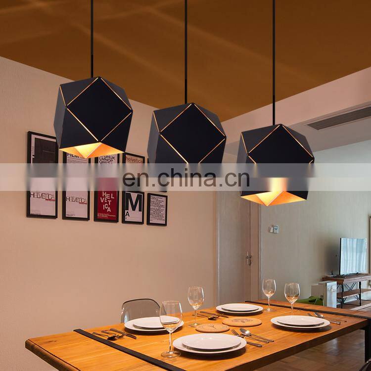 Popular Design Black White Square Hanging Lights Led Modern Fancy Pendant Light