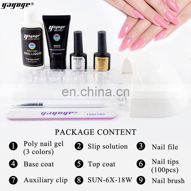 acrylic nail kit for beginners cheap nail extension poly gel set from yayoge