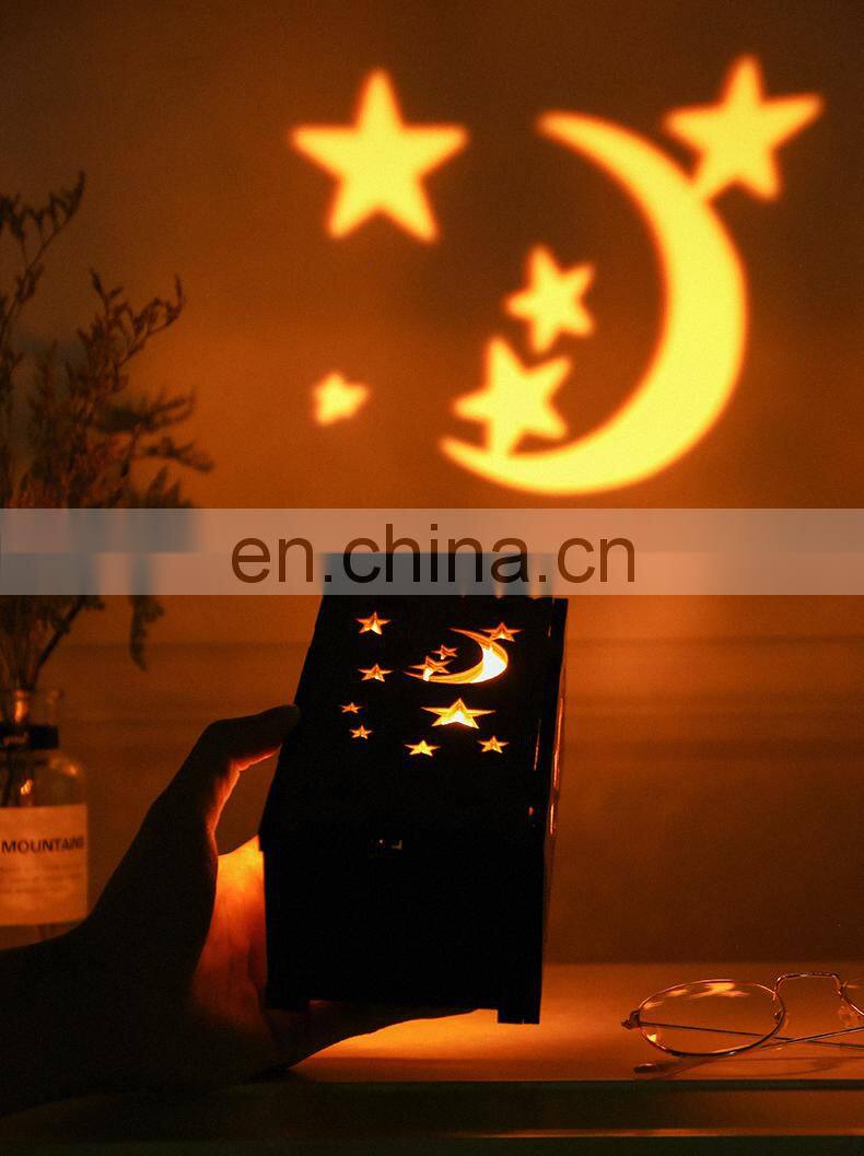 2019 New arrival DIY wooden stars projector lamp children starry Lighting