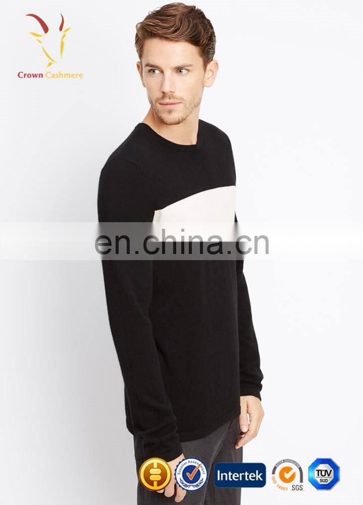 Fashion knitted jumper for men wool custom with intarsia design sweater