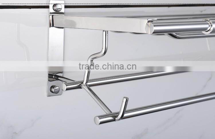 Wesda stainless steel and alloy bathroom towel shelf & clothes shelf A114