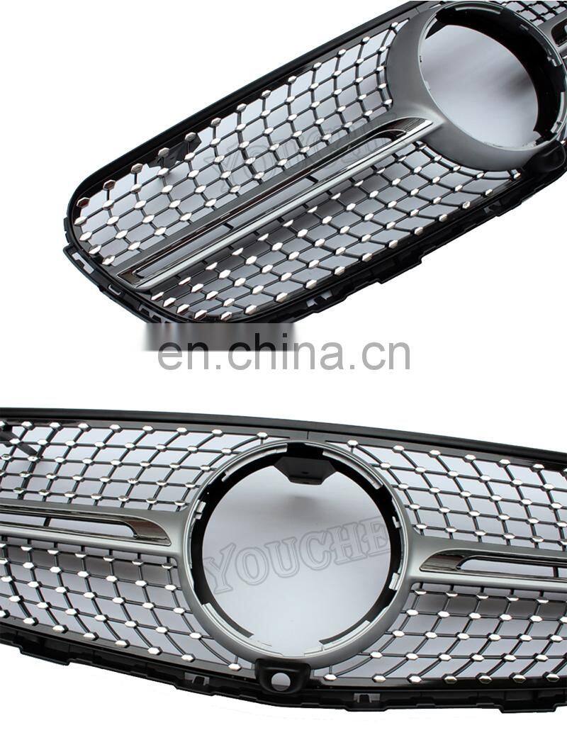 Diamond radiator style front grille grill for Mercedes Benz GLC class W253 X253 2016-2019