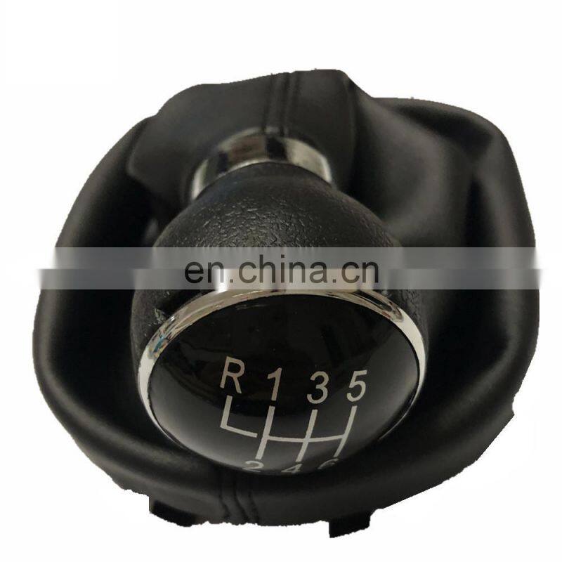5/6 Speed Car Black Gear Shift Knobs Boot For VW