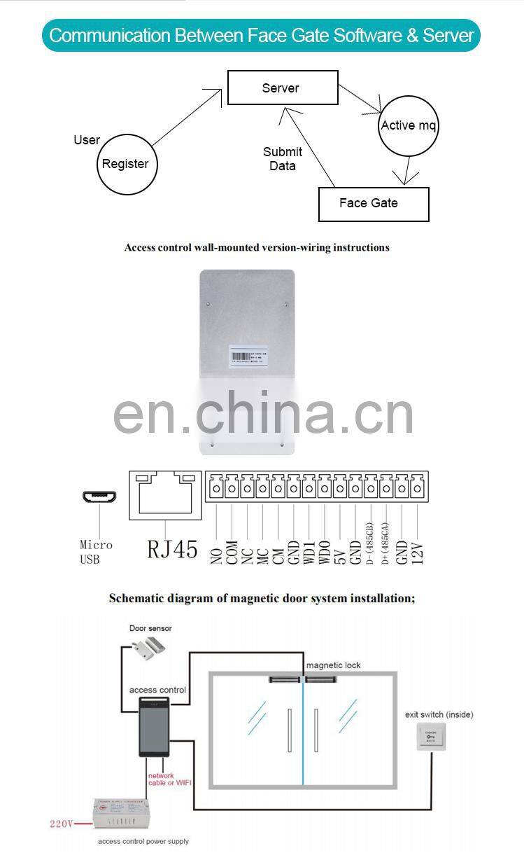 Rakinda F2 China Free API SDK HTTP Multi-language Infrared Binocular 8 Inch Android Dynamic Face Recognition Terminal