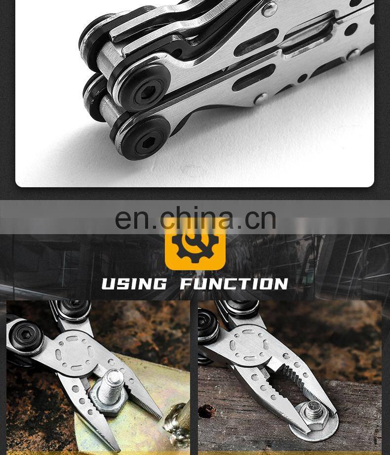 Multitool Fold the Pliers15 in 1 Portable Pocket Multifunctional Multi Tool with Pliers Knife for Outdoor Survival Camping