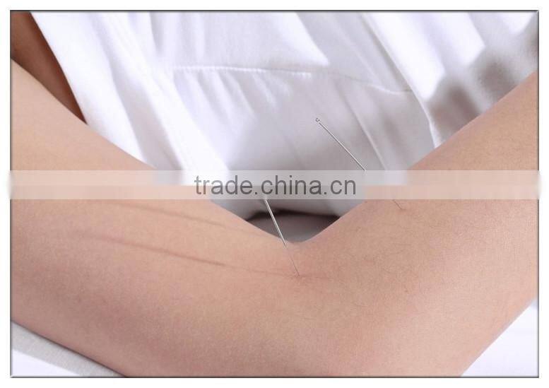 High quality OEM disposable Silver handle acupuncture needles with tube