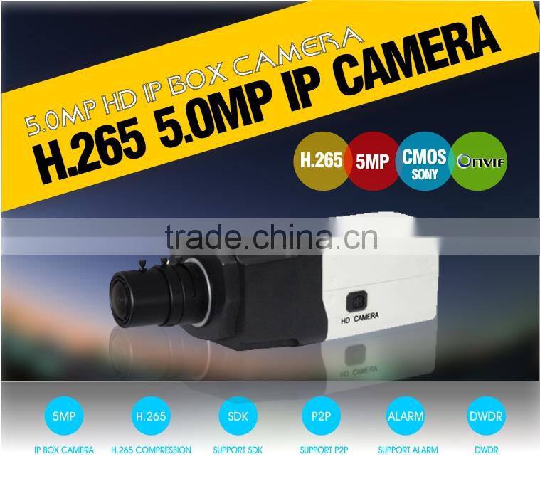 4K Lens Hi3516A + OV 4689 5.0 Megapixels Sony CMOS HD Network Box Camera H.265 Network Box CCTV Camera With POE function