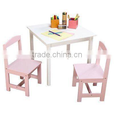 2015 High-grade handmade customized kid's wooden table and chairs