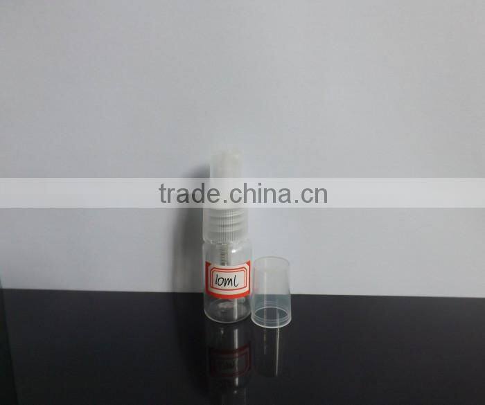 10ml pet clear plastic cosmetic spray pump bottle