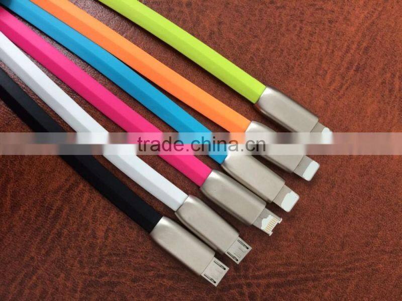 New Design Alloy USB 1M 2M 3M USB data cable for Samsung Android cellphone