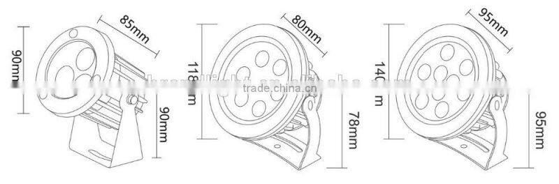 Outdoor Aluminum IP65 garden decorative tree light 3W/5W/6W/7W/12W/18W