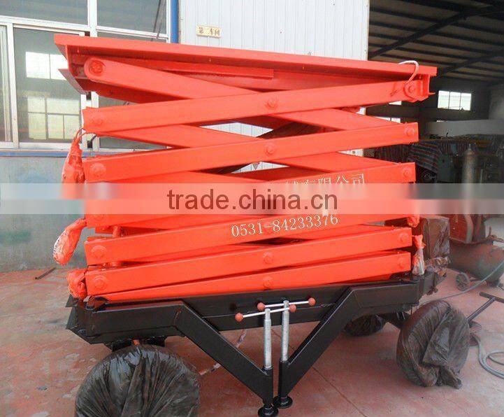 10m 1000kg Excellent quality four wheel mobile scissor lift platform
