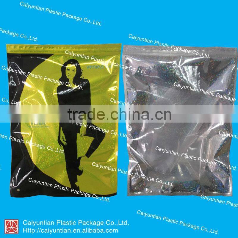 Aluminum foil stand up pouch with zipper customized your logo promotional pouch