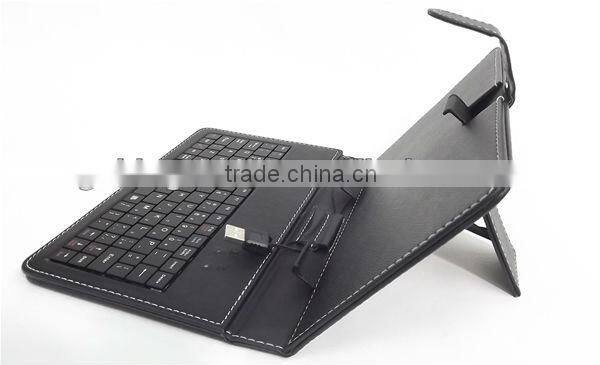 Hot 7 inch Tablet pc Leather Keyborad Case with Holder