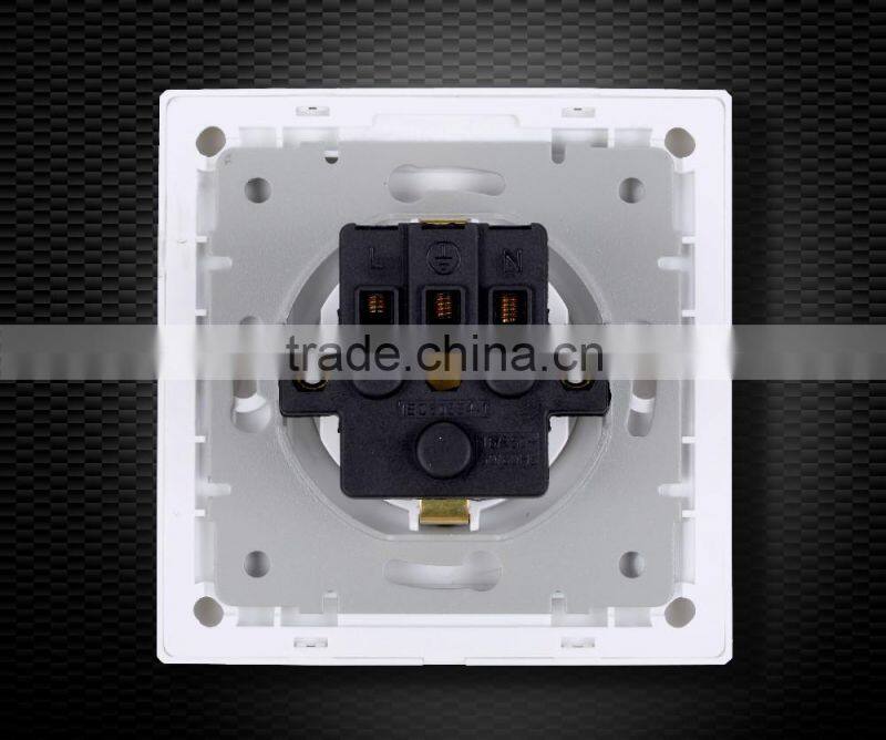 15a white european wall socket, industrial impact socket