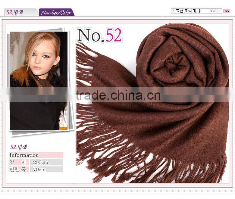 Hot Selling 40 Colors In Stock Warm Acrylic Winter Scarf Shawl Pashmina