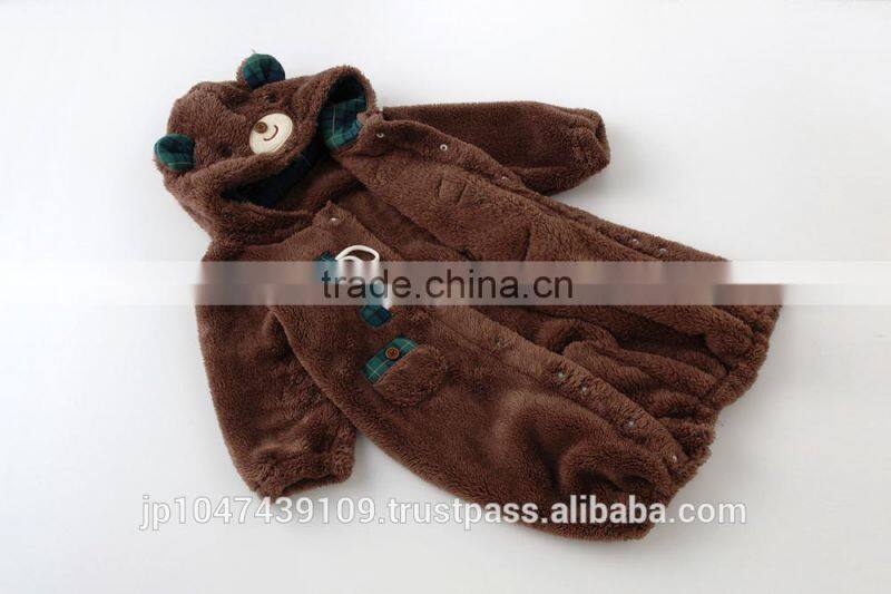 Japanese wholesale products high quality cute clothings animal baby children winter garment hot selling in Japan