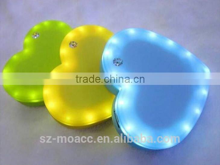 Gift Heart Shape smart power bank 4400mAh
