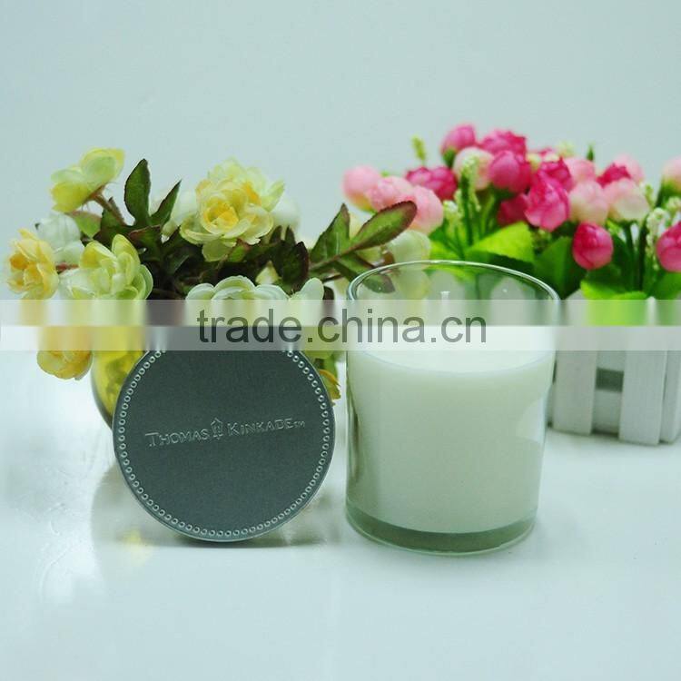8oz candle holder/candle glass jar with metal lid for making candle