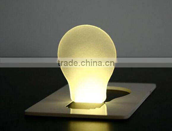 novelty Mini Portable Pocket LED Card Light Lamp put in Purse Wallet