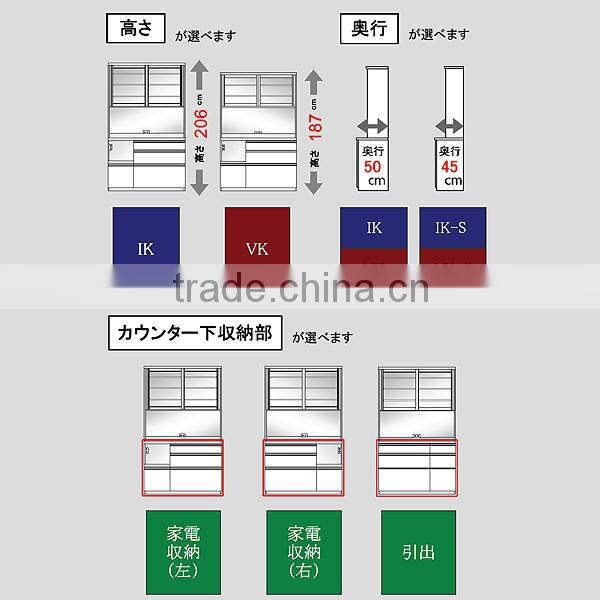Japanese high quality kitchen kabinet with Diamond High Gloss material