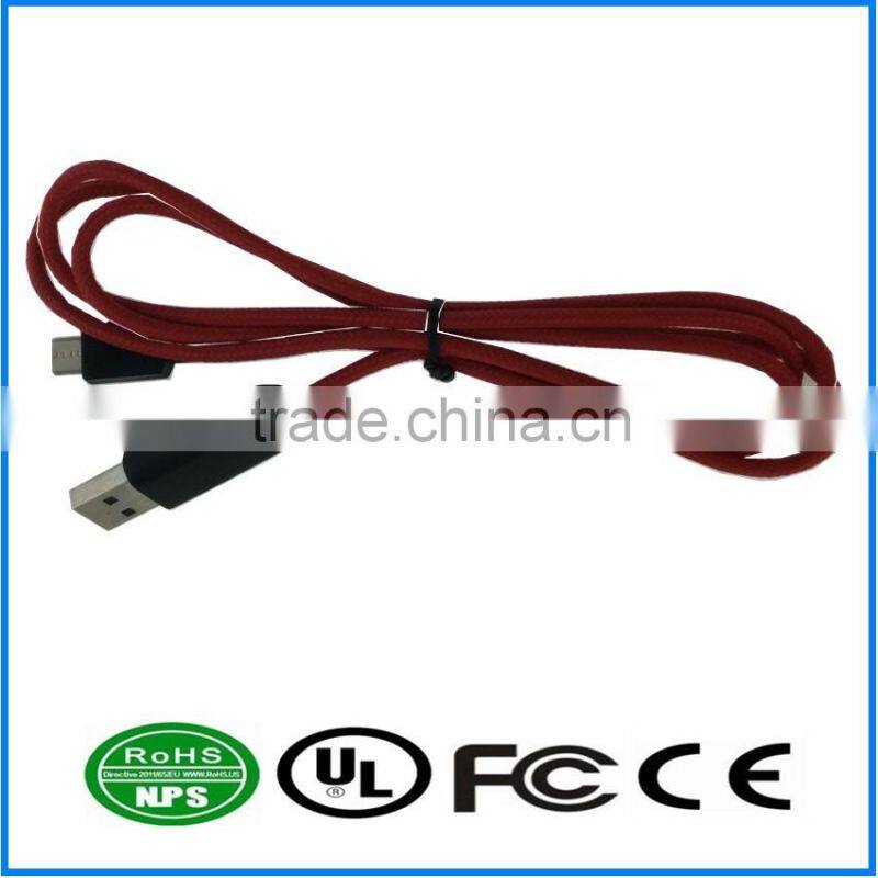 USB2.0 AM-Micro B Cable Braided Wire Sleeving/Sheathing High Speed Android Charging Cable Superspeed Datawire