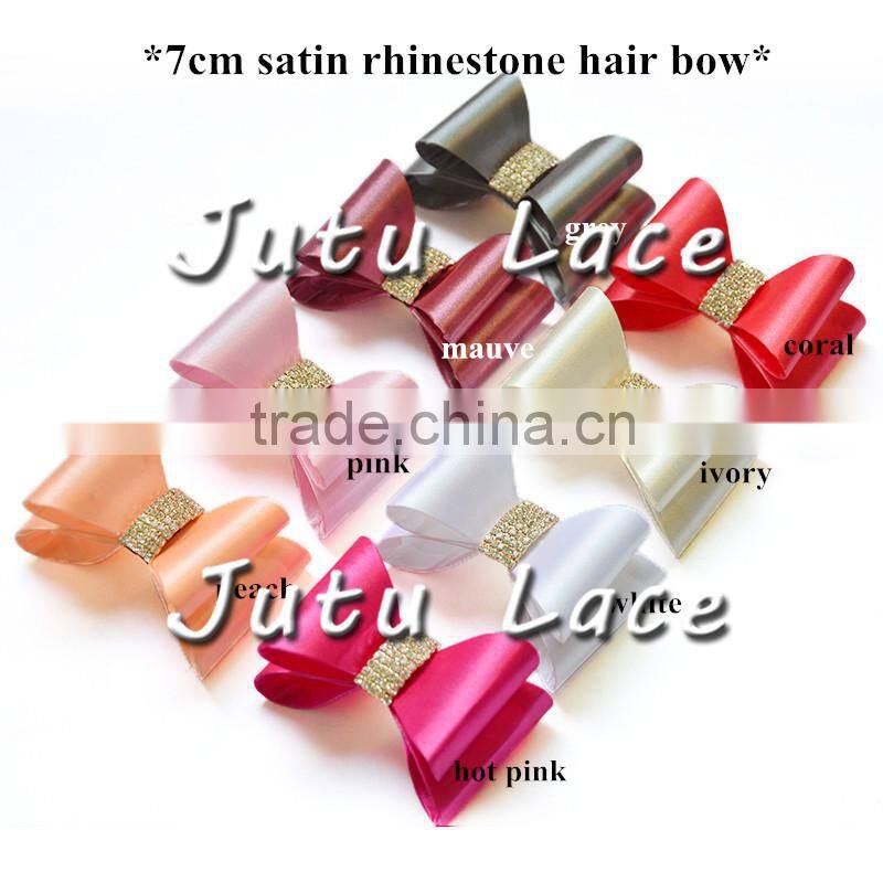 Wholesale kids Christmas decorative 12cm sequin fabric hair bow elastic head wraps