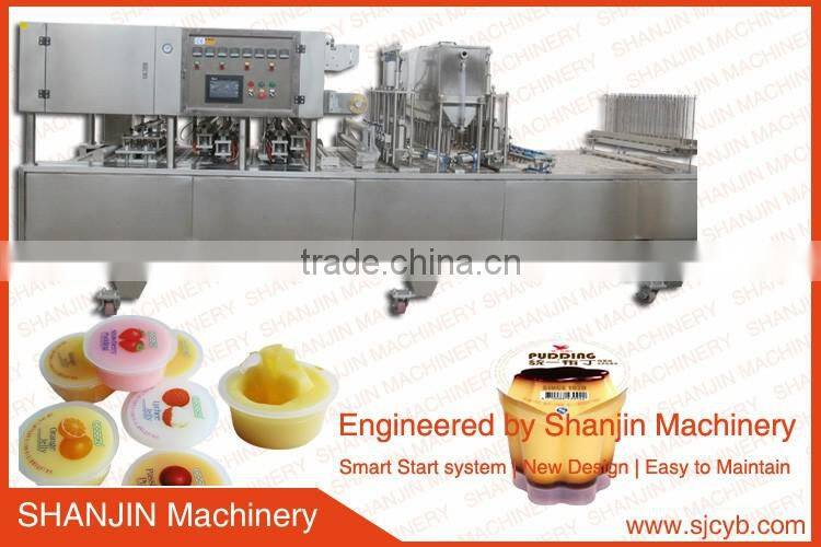 High efficiency cup automatic filling sealing machine for liquid or semi-liquid