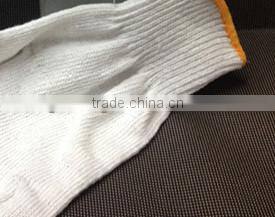 Weight High quality 10G Bleached white safety working Short fingers gloves