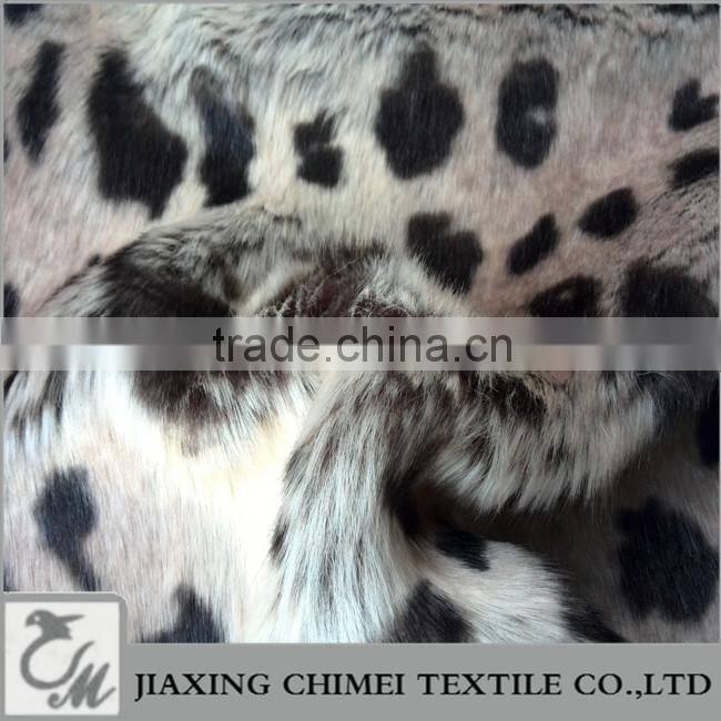 two tone leopard print smooth faux fur