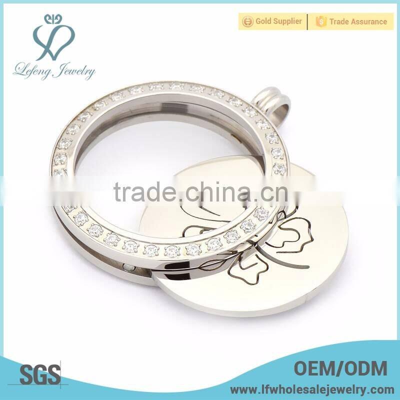 Luck four leaf clover coin locket,coin pendants design